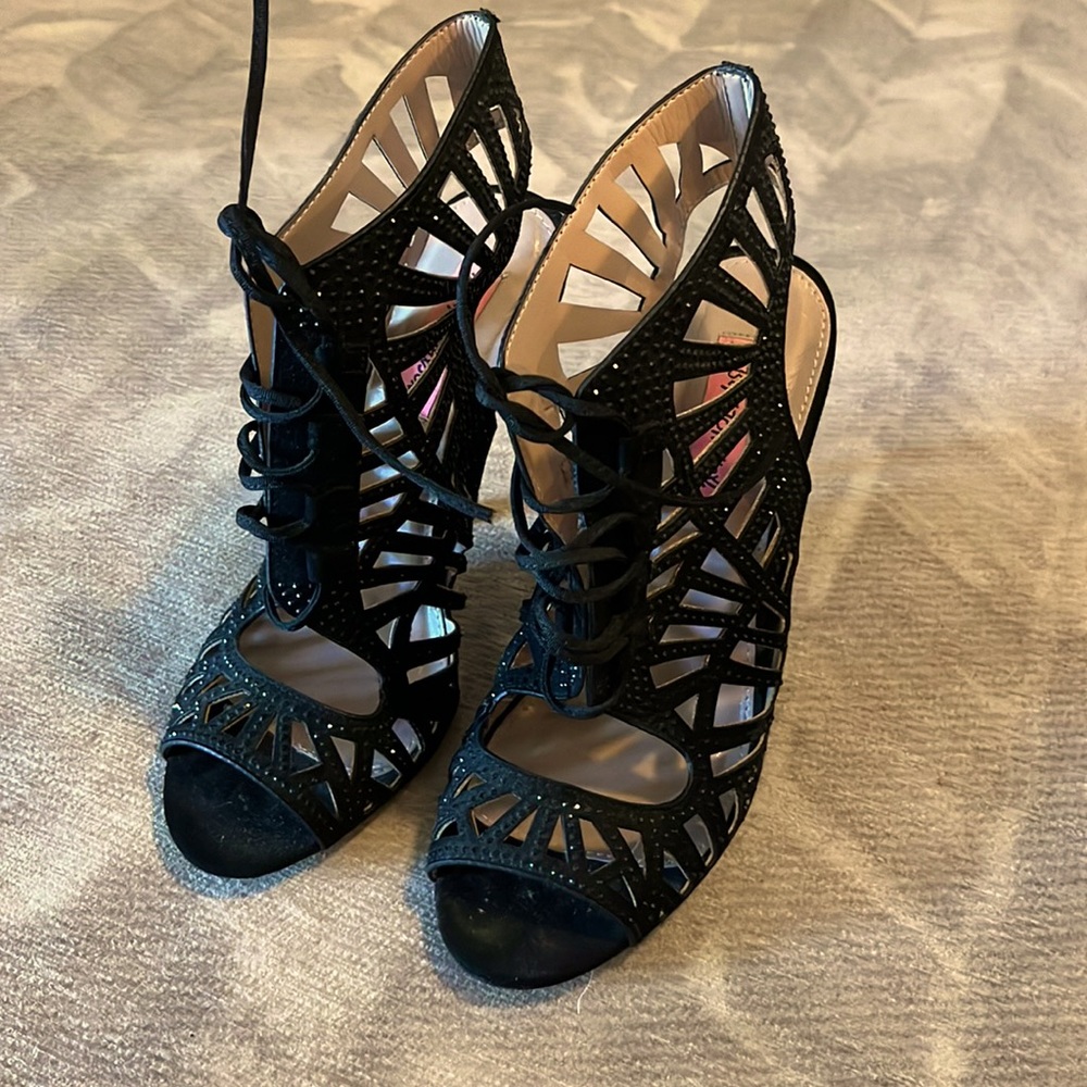 Black Studded Heels